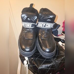 Juicy Couture Veronica Black Winter Platform Puffer Boots Size 10 Women